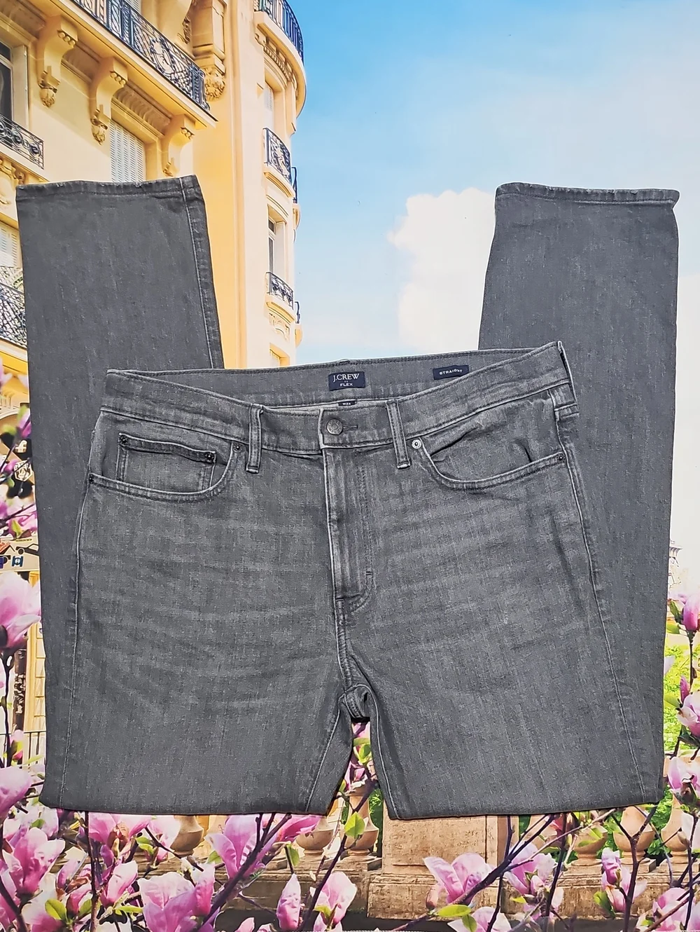 J. Crew Gray Denim Straight Jeans Size 34x32